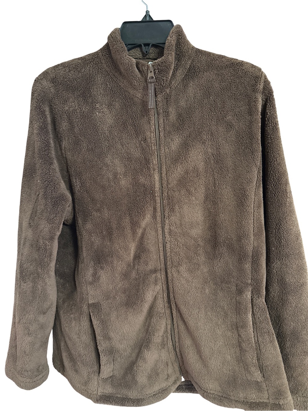 Mountain Lake Fleece Pullover PXL Brown Fuzzy Sweater Jacket